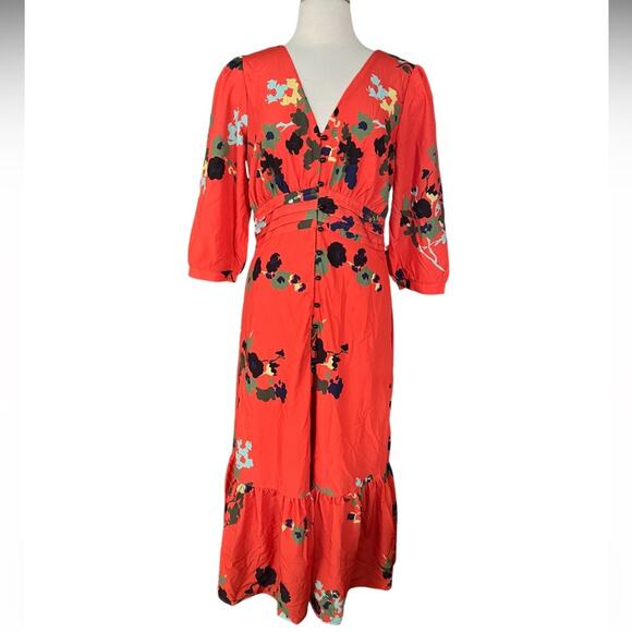 eShakti Wayward Fancies Floral Mini Dress Size 14 - Picture 1 of 7